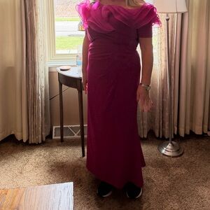 Elegant Fuchsia Mother of the bride gown